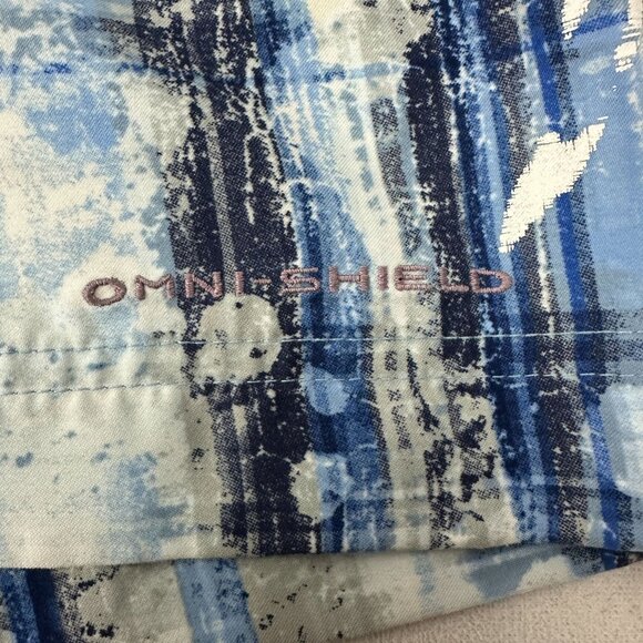 Columbia PFG Mens Omni-Shield Fishing Shorts 36W Blue Tie-Dye Polyester Blend - Picture 6 of 6